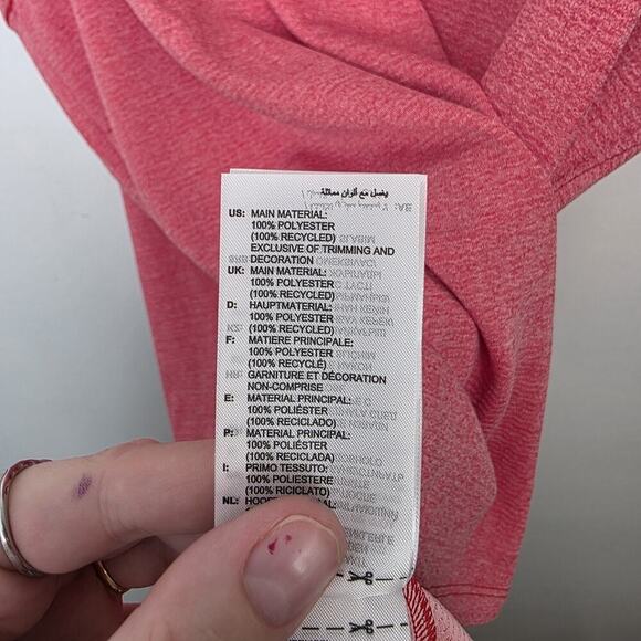 Adidas Red Ultimate Textured Sporty Golf Outdoor Sleeveless Polo Shirt Size L - Picture 6 of 9